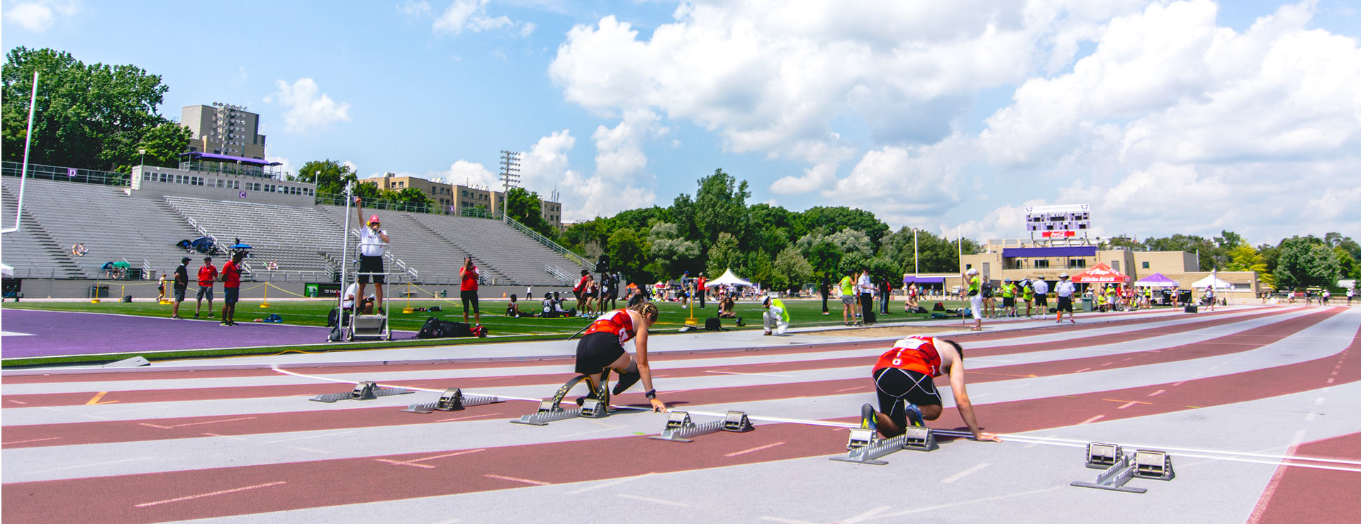 Track athletes at the Ontario Summer Games in 2018
