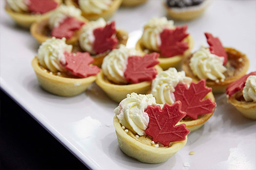 Canada themed pastry desserts